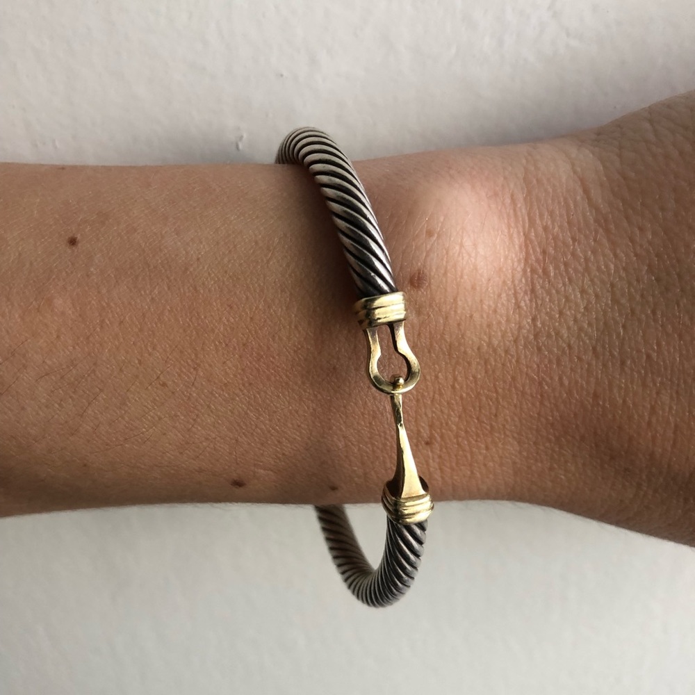 David Yurman Cable Buckle Bracelet with 14k gold